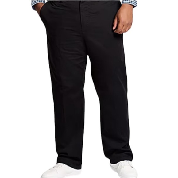 IZOD Big & Tall Sportflex Waistband Stretch Flat Front Non Iron Chinos 48 x 32 - Picture 1 of 11